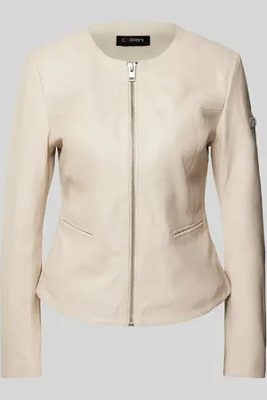 Cabrini Shaped Fit Lederjacke aus echtem Lammnappa in , Größe 38