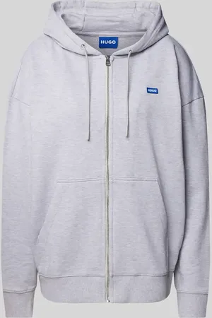 Hugo Blue Sweatjacke mit Label-Badge Modell 