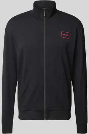 HUGO BOSS Sweatjacke mit Label-Print Modell 