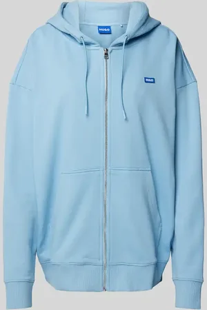 Hugo Blue Sweatjacke mit Label-Badge Modell 