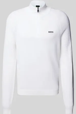 HUGO BOSS Strickpullover mit Label-Print Modell 