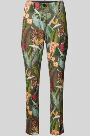 Marc Cain Slim Fit Stoffhose mit fixierten Bügelfalten in , Größe 36