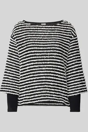 QS by s.Oliver Loose Fit Sweatshirt mit Strukturstreifen in , Größe 34