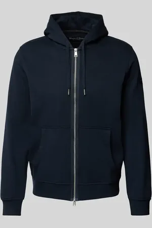 Marc O’ Polo Regular Fit Sweatjacke aus reiner Baumwolle mit Zweiwege-Reißverschluss in , Größe S