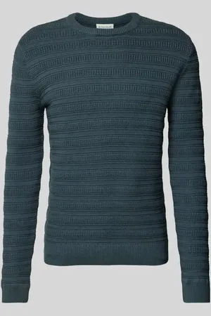 TOM TAILOR Regular Fit Strickpullover aus reiner Baumwolle mit Strickmuster in , Größe S