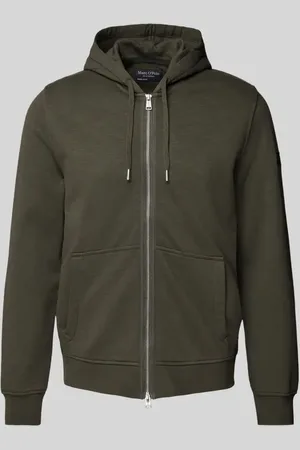 Marc O’ Polo Regular Fit Sweatjacke aus reiner Baumwolle mit Zweiwege-Reißverschluss in , Größe M