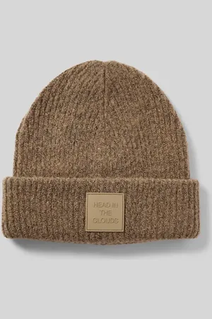 Pieces® Beanie mit Umschlag und Patch Modell 