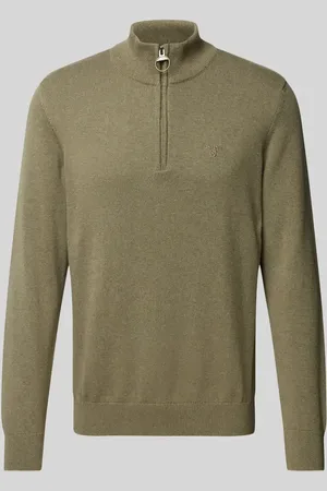 Barbour Strickpullover mit Troyer-Kragen in , Größe XL