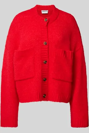 Jake*s Oversized Strickjacke mit Woll-Anteil und Knopfleiste in , Größe L