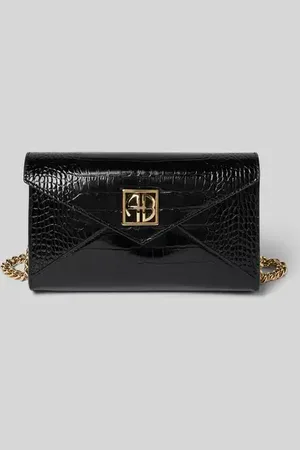 ANINE BING Kuvert-Clutch mit Label-Applikation in , Größe 1