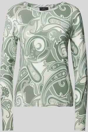 monari Longsleeve mit geripptem Rundhalsausschnitt in , Größe 34