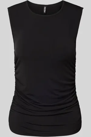 Pieces® Slim Fit Top mit Seitenraffung 