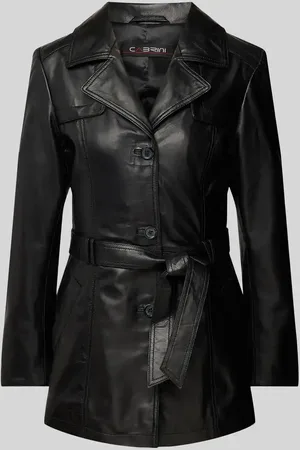 Cabrini Lederjacke mit Bindegürtel in , Größe 40