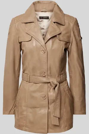 Cabrini Lederjacke mit Bindegürtel in , Größe 38