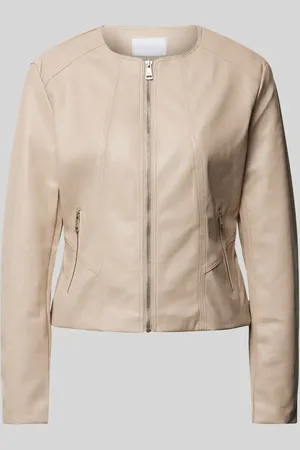 Zabaione Jacke in Leder-Optik mit Rundhalsausschnitt in , Größe XL