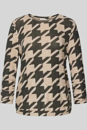 TOM TAILOR Regular Fit 3/4-Shirt aus Viskose-Mix mit Allover-Muster in , Größe S