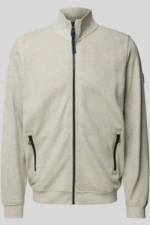 Lerros Sweatjacke mit Label-Patch Modell 