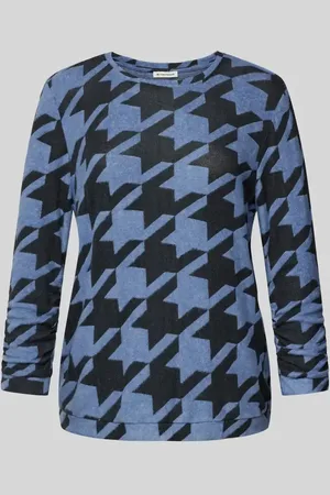 TOM TAILOR Regular Fit 3/4-Shirt aus Viskose-Mix mit Allover-Muster in , Größe S