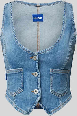 Hugo Blue Jeansweste mit Knopfleiste Modell 