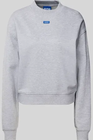 Hugo Blue Sweatshirt mit Label-Detail Modell 