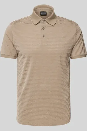 Emporio Armani Slim Fit Poloshirt mit Label-Print in , Größe M