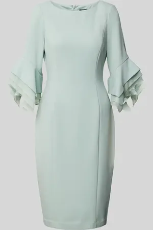 Adrianna Papell Knielanges Cocktailkleid mit Rundhalsausschnitt in , Größe 34