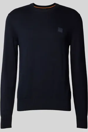 HUGO BOSS Strickpullover mit Rundhalsausschnitt Modell 
