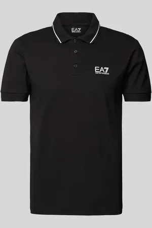 EA7 Slim Fit Poloshirt mit Label-Print Modell 