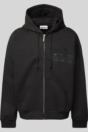 Review Oversized Sweatjacke mit Label-Stitching in , Größe XS