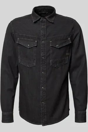 G-Star Slim Fit Jeanshemd mit Label-Detail Modell 