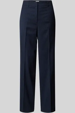 QS by s.Oliver Regular Fit Stoffhose aus Viskose-Mix mit feinem Punktemuster in , Größe 34/32