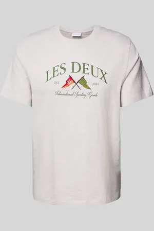 Les Deux T-Shirt mit Label-Stitching Modell 