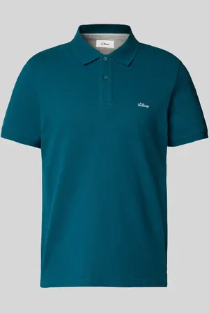 QS by s.Oliver Regular Fit Poloshirt aus Baumwoll-Piqué mit Label-Stitching in , Größe S