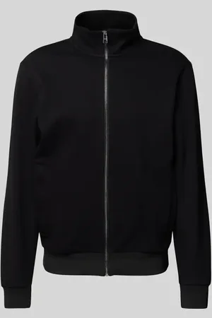 HUGO BOSS Sweatjacke mit Stehkragen in , Größe S