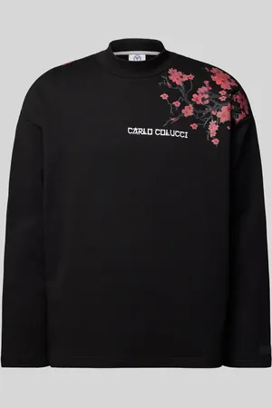 Carlo Colucci Sweatshirt mit Label-Stitching in , Größe L