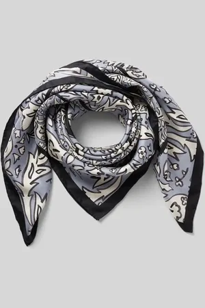 Max Mara Schal aus Seide mit Label-Print Modell 