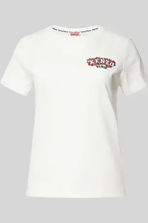 Kenzo T-Shirt mit floralem Label-Stitching in , Größe XS