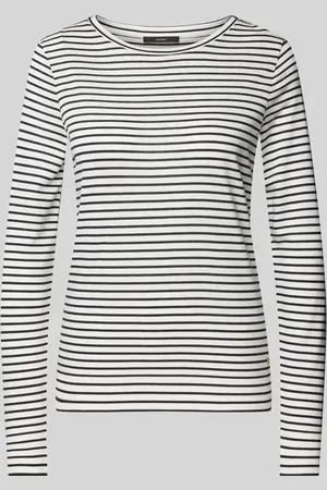 Windsor Longsleeve mit geripptem Rundhalsausschnitt in , Größe 38