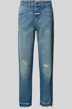 Closed Straight Fit Jeans im Destroyed-Look in , Größe 25