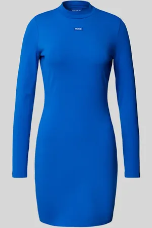 Hugo Blue Minikleid mit Label-Badge Modell 
