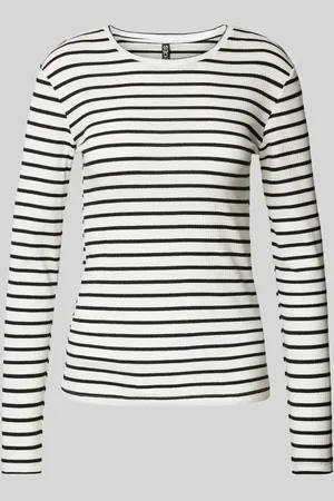 Pieces® Slim Fit Langarmshirt aus Bio-Baumwoll-Mix Modell 