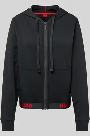 HUGO BOSS Sweatjacke mit Label-Print Modell 