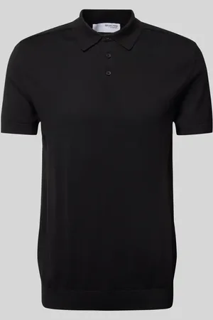 SELECTED Poloshirt mit elastischen Abschlüssen in , Größe S