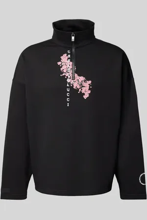 Carlo Colucci Oversized Sweatshirt mit Label-Print in , Größe S