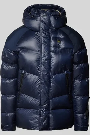 Blauer Steppjacke mit Kapuze Modell 