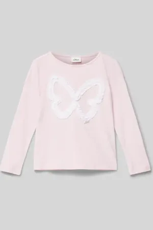 QS by s.Oliver Regular Fit Langarmshirt aus reiner Baumwolle in , Größe 92