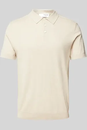 SELECTED Poloshirt mit elastischen Abschlüssen in , Größe L