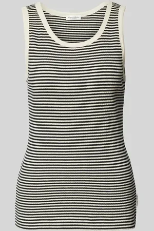 Marc O’ Polo Slim Fit Top aus gestreiftem Baumwoll-Mix in , Größe L