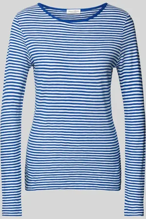 Marc O’ Polo Regular Fit Langarmshirt aus reiner Baumwolle mit Streifenmuster in , Größe XS