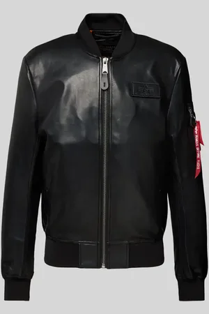 Alpha Industries Bomberjacke in Leder-Optik in , Größe S